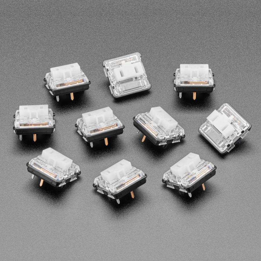 Kailh CHOC Low Profile White Clicky Key Switches - 10 Pack [ada-5114]
