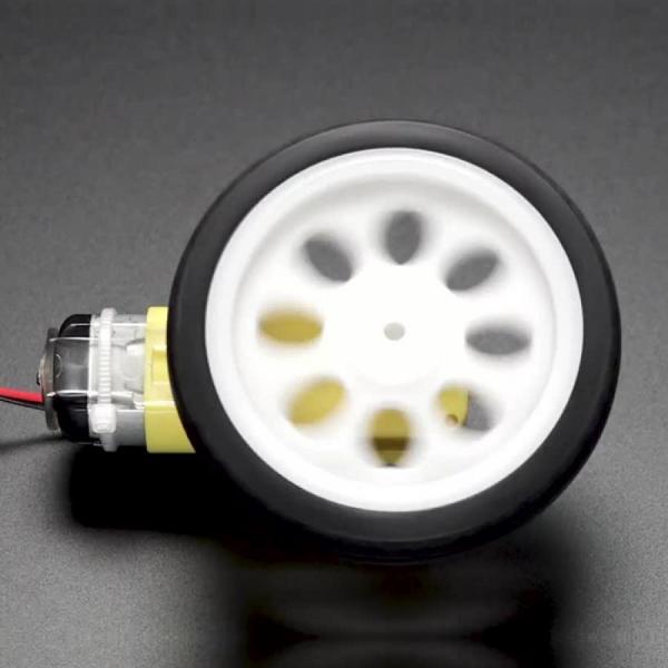 디바이스마트,기계/제어/로봇/모터 > 로봇부품 > 바퀴/휠 > 고무 바퀴,Adafruit,Thin White Wheel for TT DC Gearbox Motors - 65mm Diameter [ada-3763],TT' 기어박스 DC 모터에만 사용할 수 있습니다 / 크기 : 65 x 18mm