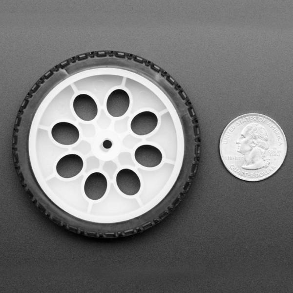 디바이스마트,기계/제어/로봇/모터 > 로봇부품 > 바퀴/휠 > 고무 바퀴,Adafruit,Thin White Wheel for TT DC Gearbox Motors - 65mm Diameter [ada-3763],TT' 기어박스 DC 모터에만 사용할 수 있습니다 / 크기 : 65 x 18mm