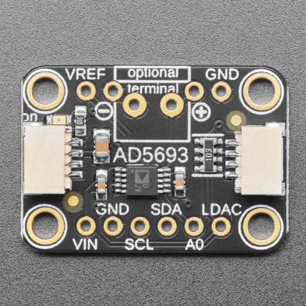 디바이스마트,MCU보드/전자키트 > 전원/신호/저장/응용 > ADC/DAC,Adafruit,Adafruit AD5693R Breakout Board - 16-Bit DAC with I2C Interface - STEMMA QT / qwiic [ada-5811],16비트 DAC로 컴팩트한 고정밀 출력 제공 / 3.3V 또는 5V 로직과 작동 / 최대 출력 : 2.5V 또는 5V / 작동 온도 : −40°C ~ +105°C