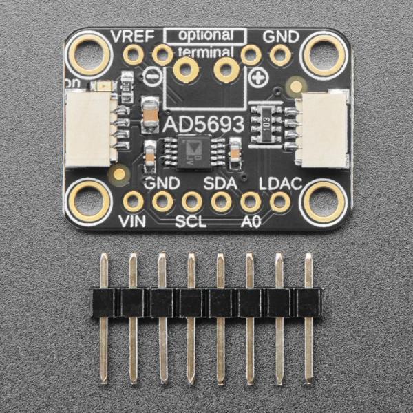 디바이스마트,MCU보드/전자키트 > 전원/신호/저장/응용 > ADC/DAC,Adafruit,Adafruit AD5693R Breakout Board - 16-Bit DAC with I2C Interface - STEMMA QT / qwiic [ada-5811],16비트 DAC로 컴팩트한 고정밀 출력 제공 / 3.3V 또는 5V 로직과 작동 / 최대 출력 : 2.5V 또는 5V / 작동 온도 : −40°C ~ +105°C