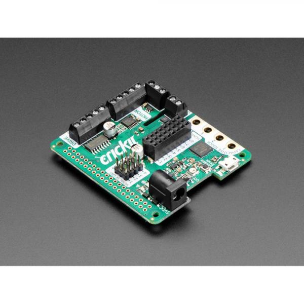 디바이스마트,오픈소스/코딩교육 > 라즈베리파이 > 라즈베리파이 확장보드/HAT,Adafruit,Adafruit CRICKIT HAT for Raspberry Pi [ada-3957],라즈베리파이 전용 / I2C-to-whatever 브리지 펌웨어인 seesaw로 구동 / 5V DC