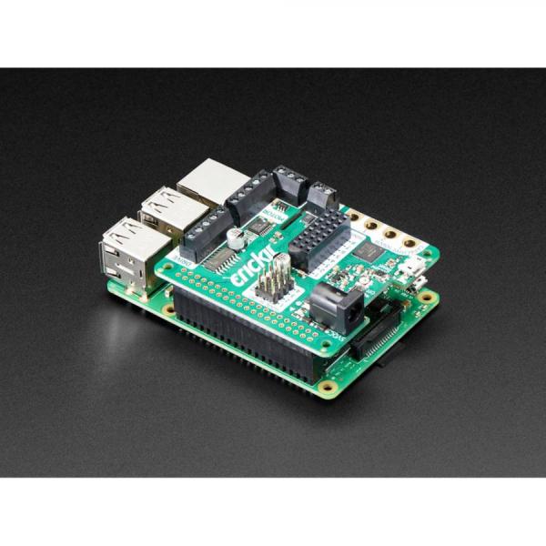 디바이스마트,오픈소스/코딩교육 > 라즈베리파이 > 라즈베리파이 확장보드/HAT,Adafruit,Adafruit CRICKIT HAT for Raspberry Pi [ada-3957],라즈베리파이 전용 / I2C-to-whatever 브리지 펌웨어인 seesaw로 구동 / 5V DC