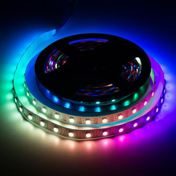 디바이스마트,LED/LCD > LED 인테리어조명 > LED 스트립,SparkFun,LED RGB Strip - Addressable, 5m (APA102) [COM-14016],300개의 APA102C 내장 / 길이 : 5m / 매우 높은 PWM 주파수 / 핀 간격이 2.5mm인 4핀 JST-SM 커넥터로 미리 종단 처리 되어 있습니다