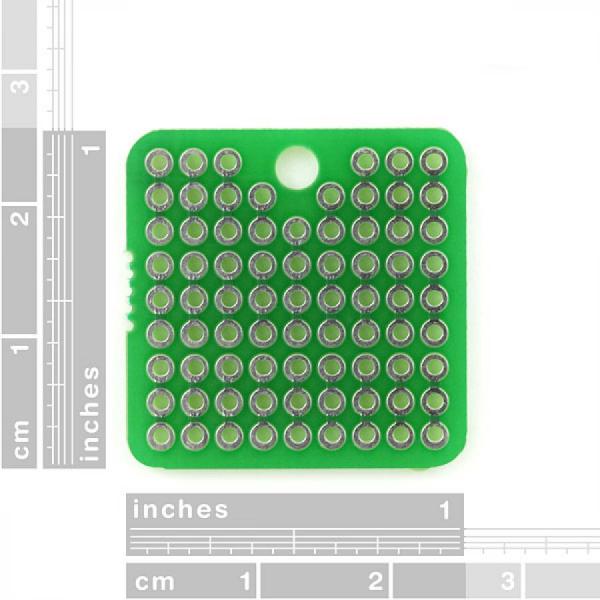 디바이스마트,커넥터/PCB > PCB기판/관련상품 > 특수기판 > 특수제작 PCB,SparkFun,ProtoBoard - Square 1inch Single Sided [PRT-08808],1인치 정사각형 단편 보드 / 3mm 구멍이 있는 표준 0.1인치 간격 / 2개 패키지 입니다