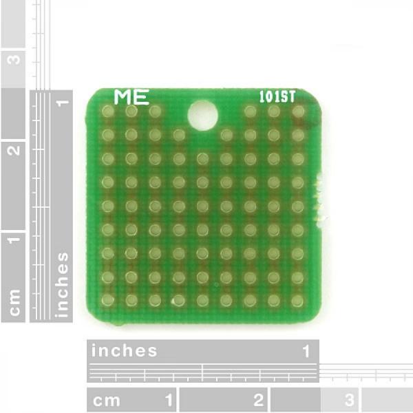 디바이스마트,커넥터/PCB > PCB기판/관련상품 > 특수기판 > 특수제작 PCB,SparkFun,ProtoBoard - Square 1inch Single Sided [PRT-08808],1인치 정사각형 단편 보드 / 3mm 구멍이 있는 표준 0.1인치 간격 / 2개 패키지 입니다