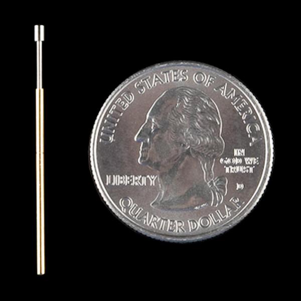 디바이스마트,커넥터/PCB > 플러그/잭 > 테스트잭,SparkFun,Pogo Pin w/ Concave Tip [PRT-10114],오목한 팁 / 33mm 스프링 장착 / 길이 : 1.3인치