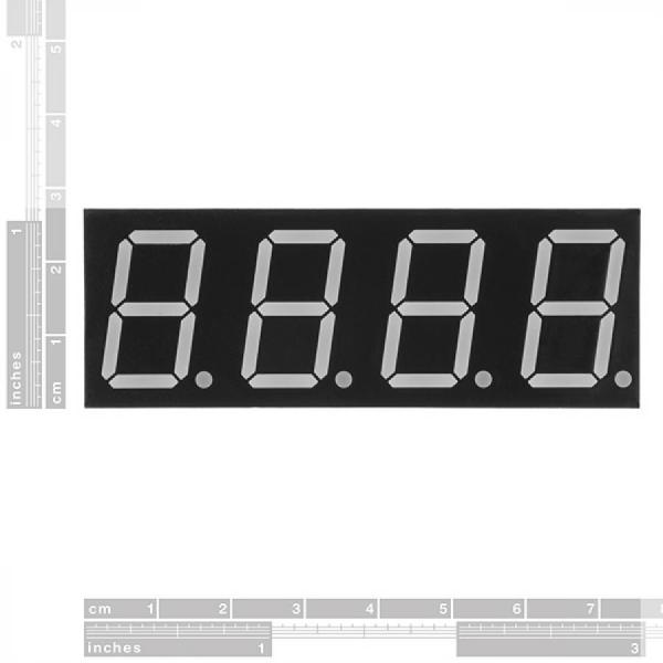 디바이스마트,LED/LCD > FND/도트매트릭스 > FND(세그먼트LED) > FND,SparkFun,7-Segment Display - 20mm (Blue) [COM-11408],파란색 / 20mm 4자리 7세그먼트 / LED는 1.9VDC의 순방향 전압과 20mA의 최대 순방향 전류를 갖습니다 / 크기 : 71.6 x 25.7mm