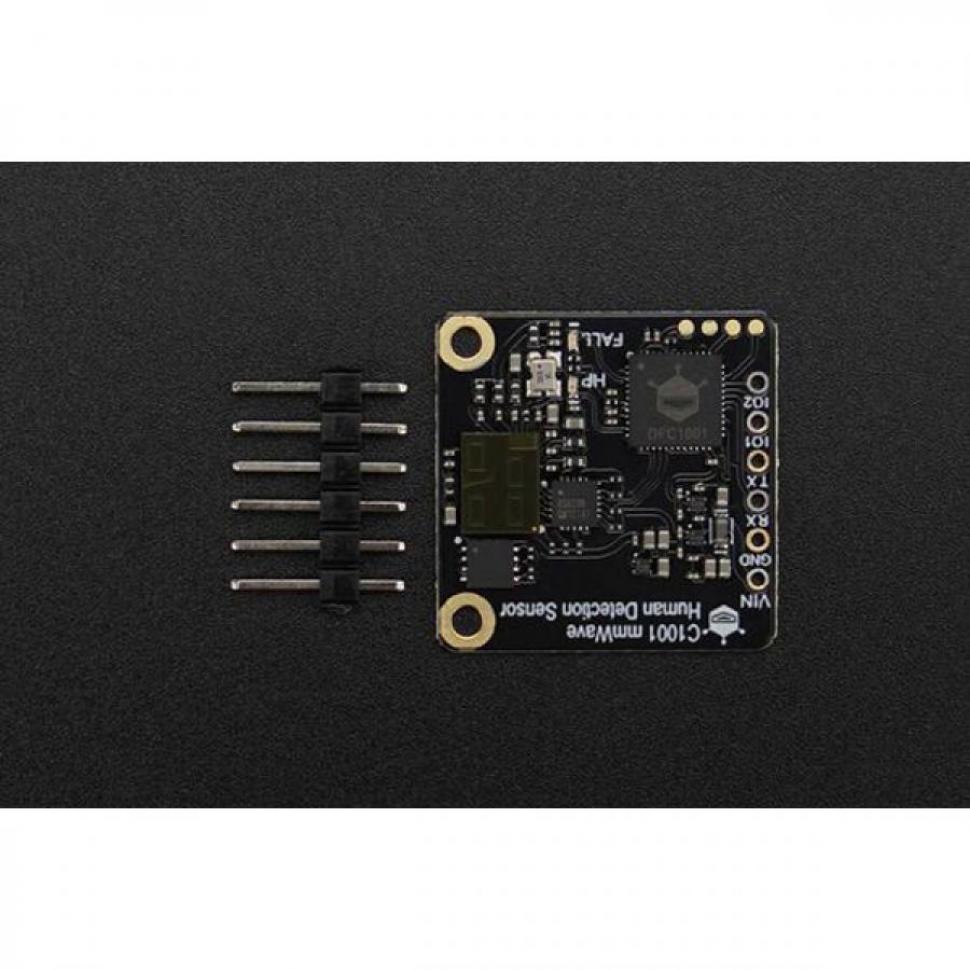 디바이스마트,MCU보드/전자키트 > 센서모듈 > 모션/제스처 > 움직임/재실/모션센서,DFROBOT,C1001 60GHz mmWave 실내 낙상 감지 센서 Arduino / ESP32 / micro:bit (11미터) [SEN0623],고정밀 60GHz 밀리미터파 레이더 센서 / 낙상 감지 및 수면 모니터링 / 작동 전압 : 5V / 작동 전류: ≤100mA / 최대 감지 거리 : 11m / 작동 온도 : -20~60°C