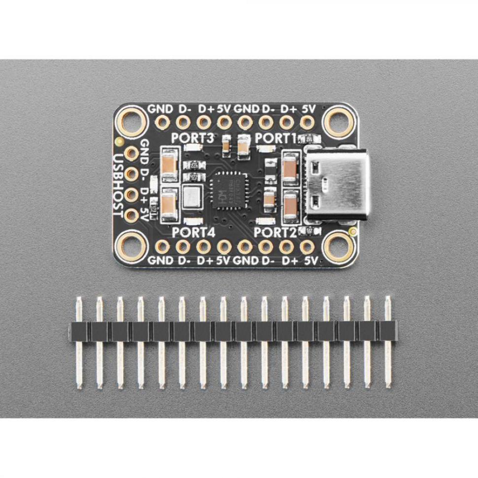 디바이스마트,MCU보드/전자키트 > 통신/네트워크 > USB관련,Adafruit,Adafruit CH334F Mini 4-Port USB Hub Breakout [ada-5997],4포트 / 고속 포트 하나를 4개로 변환하는 CH334F USB 2.1 허브 칩 탑재 / 컴팩트한 디자인으로 인클로저나 기존 장치에 쉽게 내장 / 장착구멍 : 4개