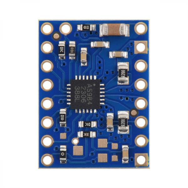 디바이스마트,기계/제어/로봇/모터 > 모터드라이버 > 스텝모터 드라이버 > 바이폴라 스텝모터 드라이버,Pololu,A5984 Stepper Motor Driver Carrier, Fixed 1A@5V / 660mA@3.3V, Blue Edition #5346,블루 에디션 /  8가지 다른 마이크로스테핑 분해능(1/32단계까지) 제공 / 과전류 및 과열 보호 기능 / VDD : 5V @ 1A, VDD : 3.3V @ 660mA / 4층 PCB