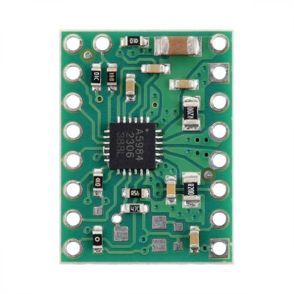 디바이스마트,기계/제어/로봇/모터 > 모터드라이버 > 스텝모터 드라이버 > 바이폴라 스텝모터 드라이버,Pololu,A5984 Stepper Motor Driver Carrier, Fixed 750mA@5V / 500mA@3.3V #5348,8가지 다른 마이크로스테핑 분해능(1/32단계까지) 제공 / 과전류 및 과열 보호 기능 / VDD : 5V @ 750mA, VDD : 3.3V @ 500mA