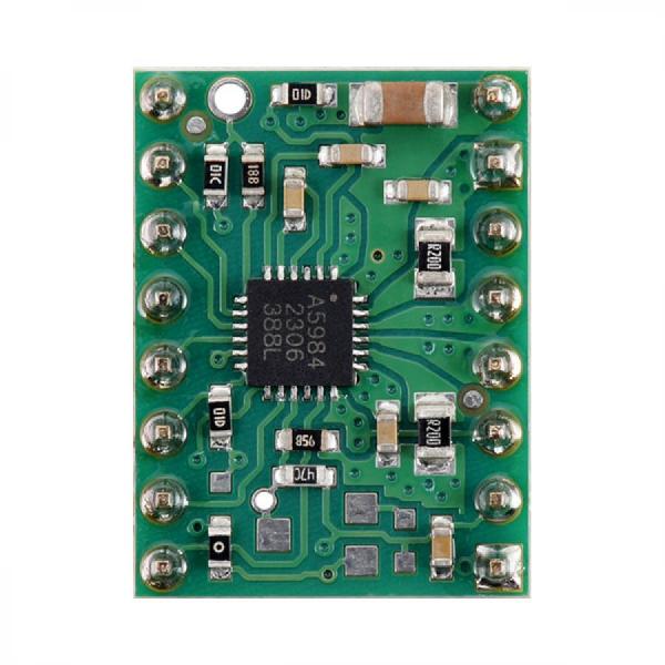 디바이스마트,기계/제어/로봇/모터 > 모터드라이버 > 스텝모터 드라이버 > 바이폴라 스텝모터 드라이버,Pololu,A5984 Stepper Motor Driver Carrier, Fixed 750mA@5V / 500mA@3.3V (Soldered Header Pins) #5349,납땜 헤더 핀 포함 / VDD : 5V @ 750mA, VDD : 3.3A @ 500mA
