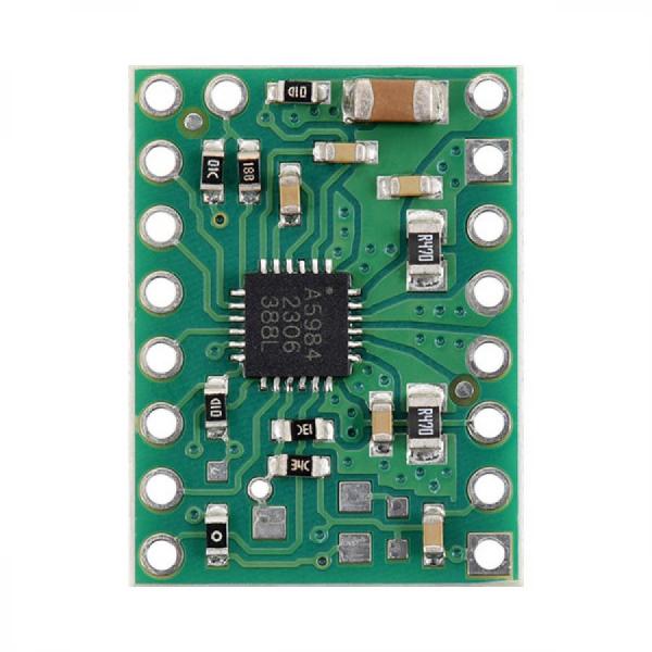 디바이스마트,기계/제어/로봇/모터 > 모터드라이버 > 스텝모터 드라이버 > 바이폴라 스텝모터 드라이버,Pololu,A5984 Stepper Motor Driver Carrier, Fixed 500mA@5V / 330mA@3.3V #5350,8가지 다른 마이크로스테핑 분해능(1/32단계까지) 제공 / 과전류 및 과열 보호 기능 / VDD : 5V @ 500mA, VDD : 3.3V @ 330mA