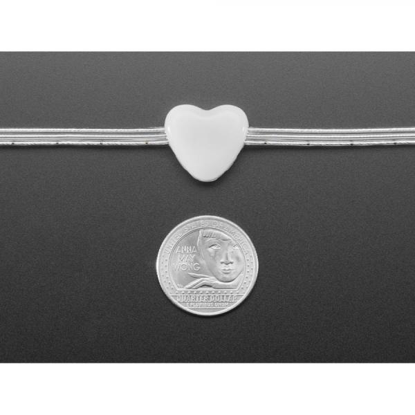 디바이스마트,LED/LCD > LED 인테리어조명 > 장식용 LED,Adafruit,Adafruit NeoPixel LED Heart Shape Pixel Strand - 20 LEDs [ada-5983],하트 모양 / 단일 RGB 네오픽셀 / 개별 주소 지정 / 1,600만가지 색상 설정 / 양쪽 끝에 JST 3핀 SM 커넥터