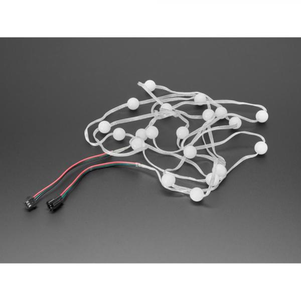 디바이스마트,LED/LCD > LED 인테리어조명 > 장식용 LED,Adafruit,Adafruit NeoPixel LED Ball Shape Pixel Strand - 20 LEDs [ada-5984],공 모양 / 단일 RGB 네오픽셀 / 개별 주소 지정 / 1,600만가지 색상 설정 / 양쪽 끝에 JST 3핀 SM 커넥터