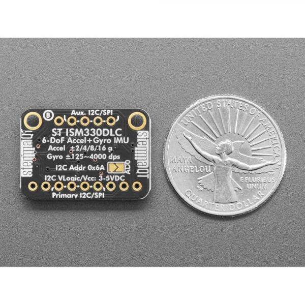 디바이스마트,MCU보드/전자키트 > 센서모듈 > 가속도/자이로/지자기센서 > 통합 6축,Adafruit,Adafruit ISM330DHCX - 6 DoF IMU - Accelerometer and Gyroscope - STEMMA QT / Qwiic [ada-4502],산업용 가속도계+자이로스코프 6자유도 IMU(관성 측정 장치) / 선형 가속도와 각속도 각각 3도 / 온도범위 : -40~+105°C
