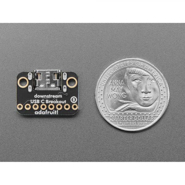 디바이스마트,MCU보드/전자키트 > 통신/네트워크 > USB관련,Adafruit,Adafruit Sunken USB Type C Breakout Board - Downstream Connection [ada-6050],USB Type C / 두 개의 5.1K 저항기는 업스트림 포트에 5V 및 최대 1.5A를 제공