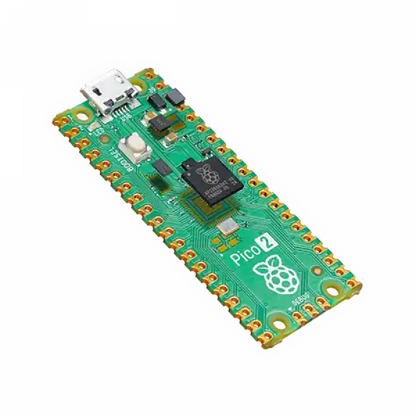 디바이스마트,오픈소스/코딩교육 > 라즈베리파이 > 라즈베리파이 보드,라즈베리파이,라즈베리파이 피코 2 (Raspberry Pi Pico 2),고성능 저전력 RP2350 칩셋(듀얼 ARM Cortex-M33 및 듀얼 Hazard3 RISC-V (150MHz) 프로세서) 기반 / 온 칩 520KB SRAM / ARM TrustZone, OTP 등 보안 강화에 초점 / 기존 라즈베리파이 피코 완벽 호환(HW 및 SW) / C, C++ SDK, MicroPython 호환 / 작동 온도 : -20 ~ 85°C / 입력 전압 : 1.8 ~ 5.5V DC / 크기 : 51 x 21mm / SC1631