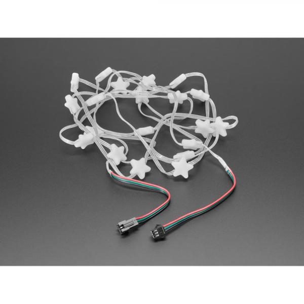 디바이스마트,LED/LCD > LED 인테리어조명 > 장식용 LED,Adafruit,Adafruit NeoPixel LED Star Shape Pixel Strand - 20 LEDs [ada-5982],별 모양 / 단일 RGB 네오픽셀 / 개별 주소 지정 / 1,600만가지 색상 설정 / 양쪽 끝에 JST 3핀 SM 커넥터