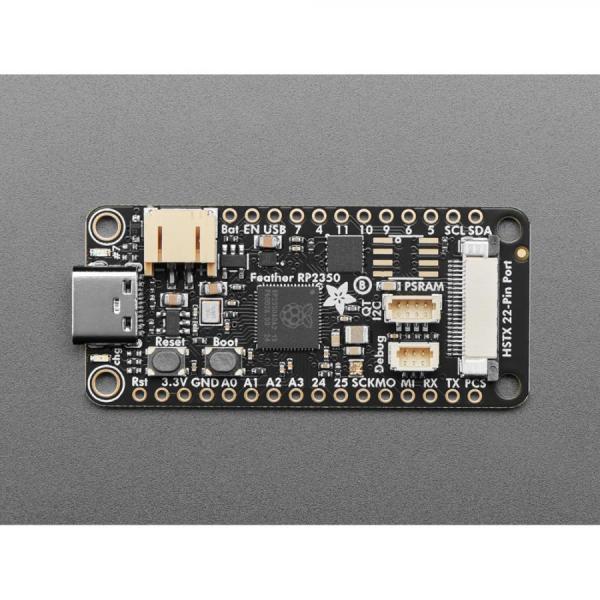 디바이스마트,오픈소스/코딩교육 > 파이썬/IoT 개발 보드 > RP2040/RP2350,Adafruit,Adafruit Feather RP2350 with HSTX Port [ada-6000],배터리 구동 개발보드 / pico 2와 사용 가능 / RP2359 32비트 Cortex M33 듀얼 코어, 150MHz @ 3.3V 로직 및 전원으로 실행