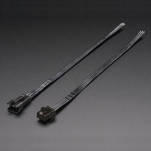 디바이스마트,케이블/전선 > 점퍼/하네스/악어/바나나 > 점퍼 와이어/케이블,Adafruit,3-pin JST SM Plug + Receptacle Cable Set [ada-1663],3선 케이블 / 길이 : 163mm(6.4인치) / 끝에 JST SM 유형 커넥터 플러그 장착