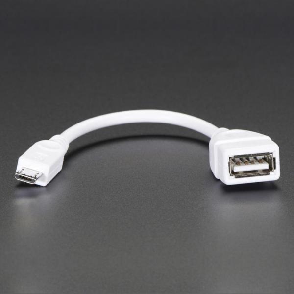 디바이스마트,케이블/전선 > USB 케이블 > OTG(FM) > micro B타입(5핀) OTG,Adafruit,USB OTG Host Cable - MicroB OTG male to A female [ada-1099],길이 : 최대 6인치 / USB A 소켓 / OTG 호스트 장치와 함께 사용 가능