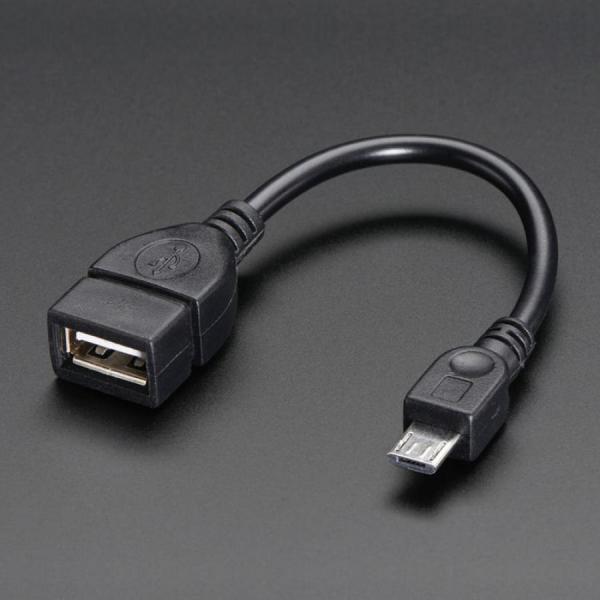디바이스마트,케이블/전선 > USB 케이블 > OTG(FM) > micro B타입(5핀) OTG,Adafruit,USB OTG Host Cable - MicroB OTG male to A female [ada-1099],길이 : 최대 6인치 / USB A 소켓 / OTG 호스트 장치와 함께 사용 가능