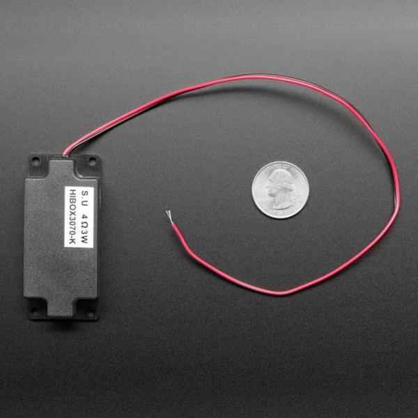 디바이스마트,스위치/부저/전기부품 > 부저/스피커/사이렌 > 스피커,Adafruit,Mono Enclosed Speaker with Plain Wires - 3W 4 Ohm [ada-4445],크기 : 2.8 x 1.2인치 / 커넥터가 없습니다 / 케이블 길이 : 30cm