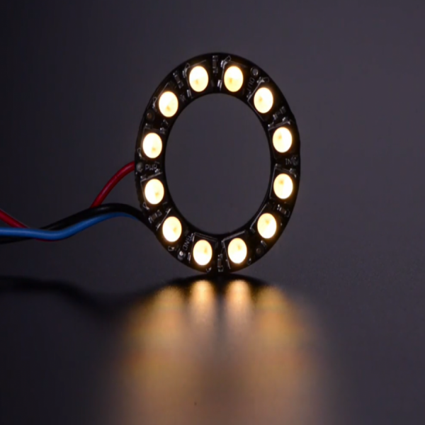 디바이스마트,LED/LCD > LED 인테리어조명 > LED 모듈,Adafruit,NeoPixel Ring - 12 x 5050 RGBW LEDs w/ Integrated Drivers - Warm White - ~3000K [ada-2851],웜 화이트 / 12개의 초고휘도 스마트 LED NeoPixels가 1.45인치(37mm) 외경의 원형으로 배열 / 전원 공급 : 5VDC / 800KHz 프로토콜 사용