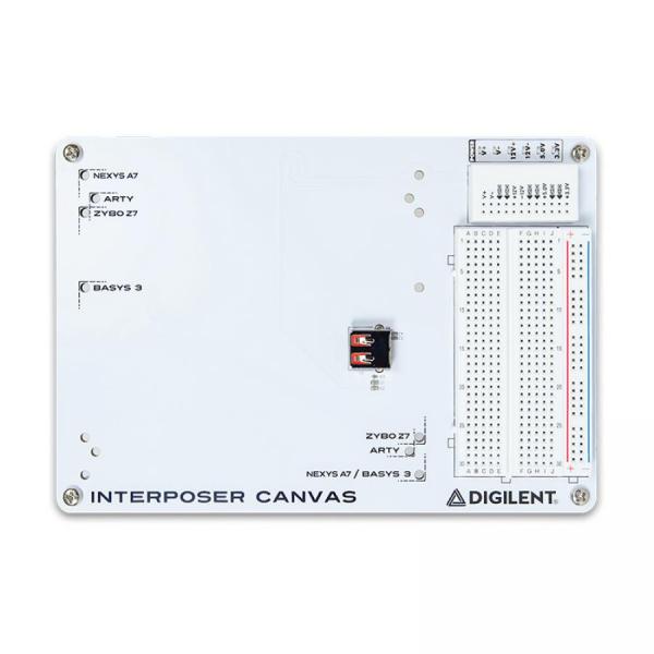 디바이스마트,MCU보드/전자키트 > 프로세서/개발보드 > Digilent > FPGA 및 Embedded,Digilent,FPGA Board Adapter Canvas for Analog Discovery Studio 410-414,FPGA 개발 보드를 Analog Discovery Studio에 안전하게 연결 / USB, 150개 솔더리스 브레드보드, 전원 레일 포함