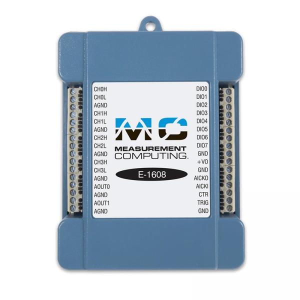 디바이스마트,MCU보드/전자키트 > 프로세서/개발보드 > Digilent > Scope, DAQ 및 장비,Digilent,MCC E-1608-OEM 6069-410-153,8개의 SE/4 DIFF 아날로그 입력, 16비트 분해능, 250kS/s 샘플 속도, 2개의 아날로그 출력, 8개의 디지털 I/O, 1개의 카운터 입력을 갖춘 이더넷 기반의 DAQ 장치