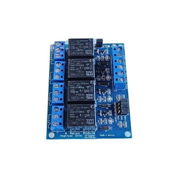디바이스마트,MCU보드/전자키트 > 전원/신호/저장/응용 > 릴레이,AVRMALL,[NER-20233] RELAY-M2(CH4)-5V (4CH Relay Module),4채널 릴레이 모듈 - 5V, 트리거 LOW/HIGH 점퍼로 선택 가능, 절연회로 적용