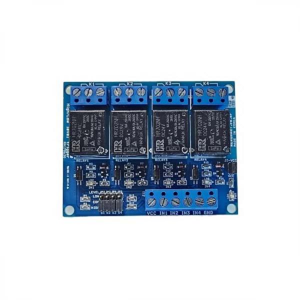 디바이스마트,MCU보드/전자키트 > 전원/신호/저장/응용 > 릴레이,AVRMALL,[NER-20235] RELAY-M2(CH4)-24V (4CH Relay Module),4채널 릴레이 모듈 - 24V, 트리거 LOW/HIGH 점퍼로 선택 가능, 절연회로 적용