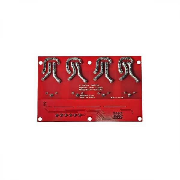 디바이스마트,MCU보드/전자키트 > 전원/신호/저장/응용 > 릴레이,AVRMALL,[NER-20417] RELAY-20A(CH4)-12V (4CH Relay Module) 버전A,4채널 릴레이 모듈 - 12V/20A, 트리거 LOW/HIGH 점퍼로 선택 가능, 절연회로 적용, 터미널블록 20A 지원