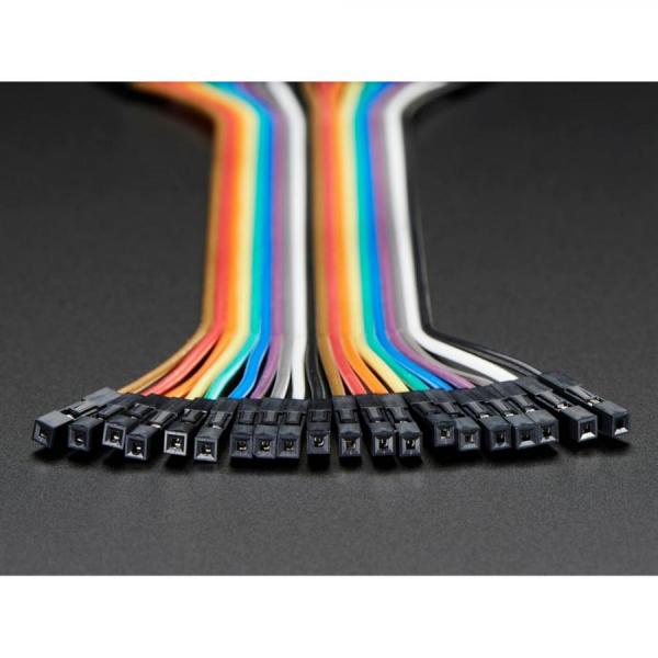 디바이스마트,케이블/전선 > 점퍼/하네스/악어/바나나 > 점퍼 와이어/케이블,Adafruit,Premium Female/Male Extension Jumper Wires - 20 x 6inch [ada-1954],하네스 제작 / 길이 : 6인치(150mm) / 20개의 스트립으로 제공 / 한쪽 끝에는 0.1인치 수 헤더 접점이 있고 다른 쪽 끝에는 0.1인치 암 헤더 접점이 있습니다 / 20핀 리본 케이블로 제공