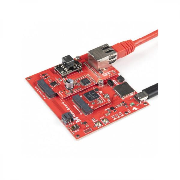 디바이스마트,MCU보드/전자키트 > 통신/네트워크 > 이더넷/PoE(Power over Ethernet),SparkFun,SparkFun MicroMod Ethernet Function Board - W5500 [COM-18708],WIZnet의 W5500 이더넷 제어 모듈과 DC/DC 컨버터 사용 / 입력 전압 : 36V ~ 57V / 출력 전압 : 5V