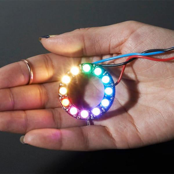 디바이스마트,LED/LCD > LED 인테리어조명 > LED 모듈,Adafruit,NeoPixel Ring - 12 x 5050 RGBW LEDs w/ Integrated Drivers - Warm White - ~3000K [ada-2851],웜 화이트 / 12개의 초고휘도 스마트 LED NeoPixels가 1.45인치(37mm) 외경의 원형으로 배열 / 전원 공급 : 5VDC / 800KHz 프로토콜 사용