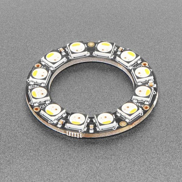 디바이스마트,LED/LCD > LED 인테리어조명 > LED 모듈,Adafruit,NeoPixel Ring - 12 x 5050 RGBW LEDs w/ Integrated Drivers - Warm White - ~3000K [ada-2851],웜 화이트 / 12개의 초고휘도 스마트 LED NeoPixels가 1.45인치(37mm) 외경의 원형으로 배열 / 전원 공급 : 5VDC / 800KHz 프로토콜 사용
