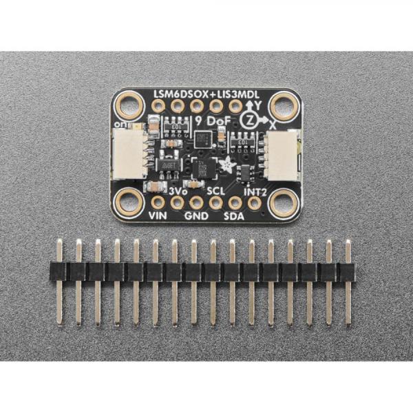 디바이스마트,MCU보드/전자키트 > 센서모듈 > IMU/AHRS(9축 이상),Adafruit,Adafruit LSM6DSOX + LIS3MDL - Precision 9 DoF IMU - STEMMA QT / Qwiic [ada-4517],ST 센서 포함 / LSM6DSOX, LIS3MDL 칩 내장 / 모션, 방향 감지