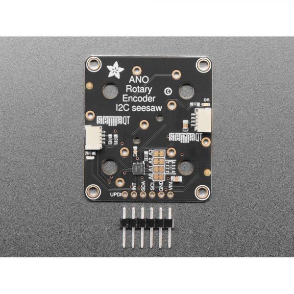 디바이스마트,MCU보드/전자키트 > 버튼/스위치/제어/RTC > 엔코더/가변저항,Adafruit,Adafruit ANO Rotary Navigation Encoder to I2C Stemma QT Adapter [ada-5740],회전 인코더 / 전원 공급 : 3~5V DC / 4개의 솔더 점퍼를 사용하여 I2C 주소 변경 가능