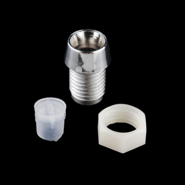 디바이스마트,LED/LCD > LED 관련 상품 > LED 홀더,SparkFun,LED Holder - 5mm (Chrome Finish) [COM-11147],플라스틱 LED 홀더 / 5mm LED를 수용하고 8mm 직경 구멍에 장착합니다