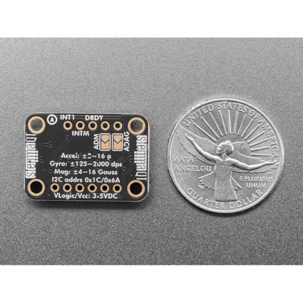 디바이스마트,MCU보드/전자키트 > 센서모듈 > IMU/AHRS(9축 이상),Adafruit,Adafruit LSM6DSOX + LIS3MDL - Precision 9 DoF IMU - STEMMA QT / Qwiic [ada-4517],ST 센서 포함 / LSM6DSOX, LIS3MDL 칩 내장 / 모션, 방향 감지