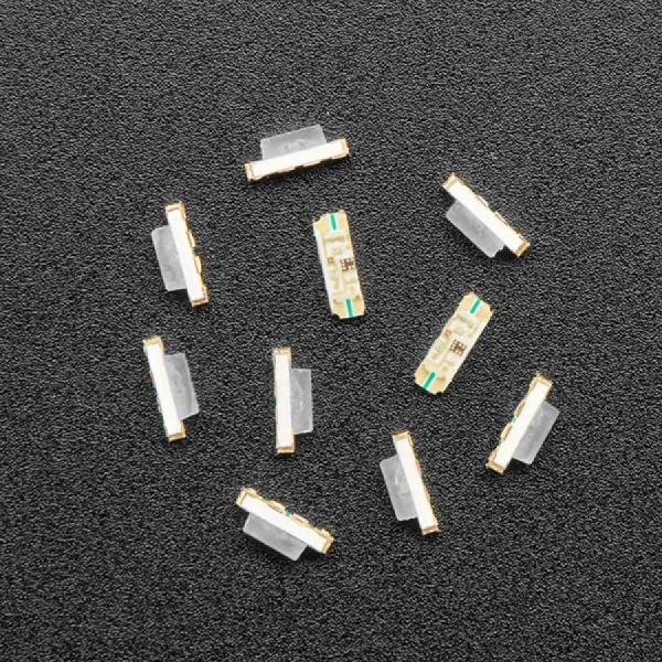 디바이스마트,LED/LCD > SMD LED(칩타입) > 멀티컬러 SMD LED,Adafruit,NeoPixel Addressable RGB LEDs - Slim Flat 3.2mm x 1.0mm 10 pack - SK6812-EC3210F [ada-4892],표면 실장형 NeoPixel LED / 크기 : 3.2 x 1.0 x 1.48mm / ~12mA의 정전류 구동