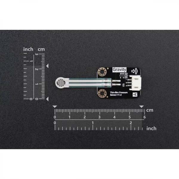 디바이스마트,MCU보드/전자키트 > 센서모듈 > 기압/무게/로드셀/Flex > 로드셀/무게/압력센서,DFROBOT,Gravity : 박막 압력 센서 모듈 [SEN0616],압력이 증가함에 따라 필름이 변형되어 더 높은 아날로그 출력 값이 생성되고, 압력이 가벼울수록 출력이 낮아집니다 / 감지 범위 : 20g ~ 6kg / 작동 전압: 3.3~5V