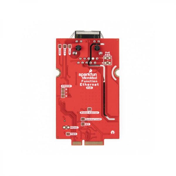 디바이스마트,MCU보드/전자키트 > 통신/네트워크 > 이더넷/PoE(Power over Ethernet),SparkFun,SparkFun MicroMod Ethernet Function Board - W5500 [COM-18708],WIZnet의 W5500 이더넷 제어 모듈과 DC/DC 컨버터 사용 / 입력 전압 : 36V ~ 57V / 출력 전압 : 5V
