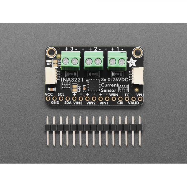 디바이스마트,MCU보드/전자키트 > 전원/신호/저장/응용 > 메타/측정기,Adafruit,Adafruit INA3221 - Triple 0-26 VDC, ±3.2 Amp Power Monitor - STEMMA QT / Qwiic [ada-6062],최대 6개의 멀티미터 / INA3221 칩 사용 / 0V~26V의 버스 전압 감지 / 전원 공급: 2.7V ~ 5.5V