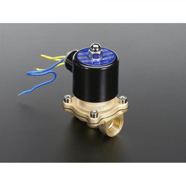 디바이스마트,기계/제어/로봇/모터 > 모터류 > 특수모터 > 솔레노이드,Adafruit,Brass Liquid Solenoid Valve - 12V - 1/2 Inch G / BSP Thread [ada-996],전자의 흐름을 사용하여 유체의 흐름 제어 / 작동 액체 압력: 0 Mpa - 1.0 Mpa / 작동 온도: -5℃ - 80℃ / 작동 전압 : 12VDC