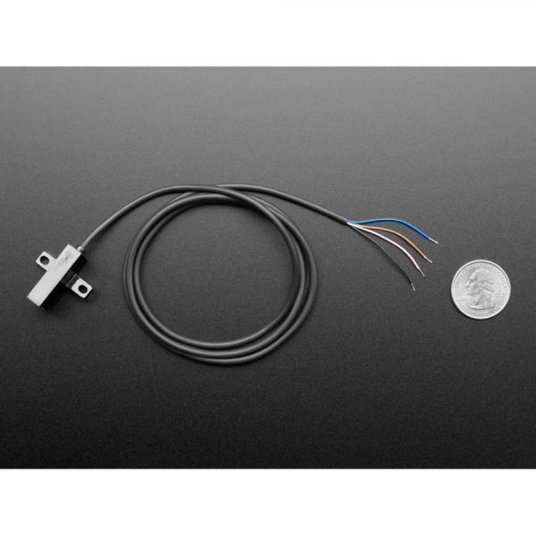 디바이스마트,센서 > 광센서 > 포토 커플러/인터럽터,Adafruit,T-Slot Photo Interrupter with 1 Meter Cable [ada-3985],1m 케이블 포함 / IR LED를 제어하고 IR 빛을 다른쪽의 감지기로 전송 / 빛 감지 센서 / 전원 전압 : 5~24VDC / 전류 소모 : 최대 35mA