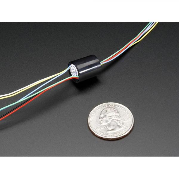 디바이스마트,커넥터/PCB > 산업/의료/방수 커넥터 > 회전 커넥터,Adafruit,Miniature Slip Ring - 12mm diameter, 6 wires, max 240V @ 2A [ada-775],6개의 색상으로 구분 / 정격 전압: 240VAC/240VDC / 6 x 6인치 길이 26 AWG 와이어 / 길이 : 17mm / 직경 : 12mm